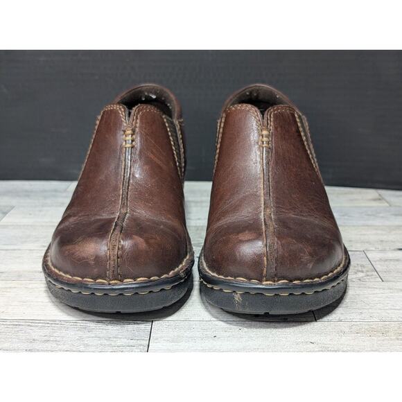 Eastland Cordovan Brown Split Toe Closed Back Slip On Clog Women's Size 7M - Picture 5 of 7